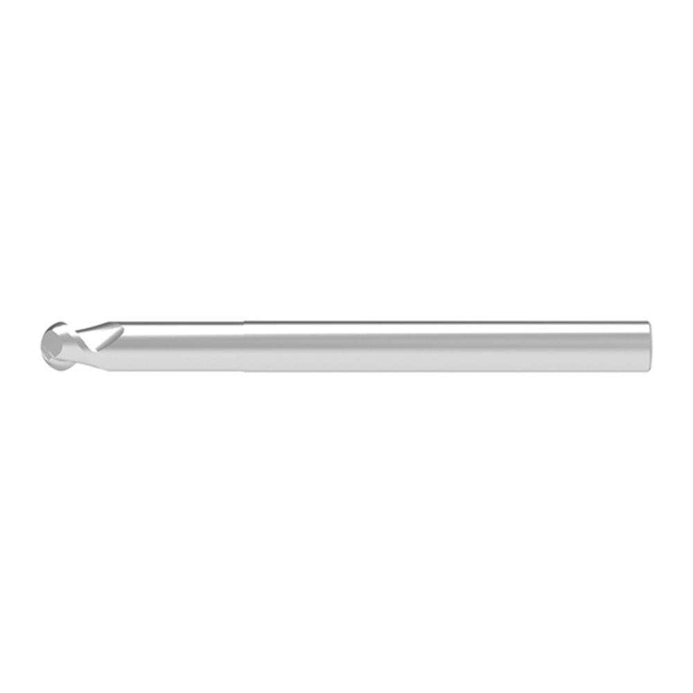 Ball End Mills; Mill Diameter (Decimal Inch): 0.1600 ; Mill Diameter (mm): 4.00 ; Number Of Flutes: 2 ; End Mill Material: Solid Carbide ; Length of Cut (mm): 5.0000 ; Shank Diameter (mm): 6.0000