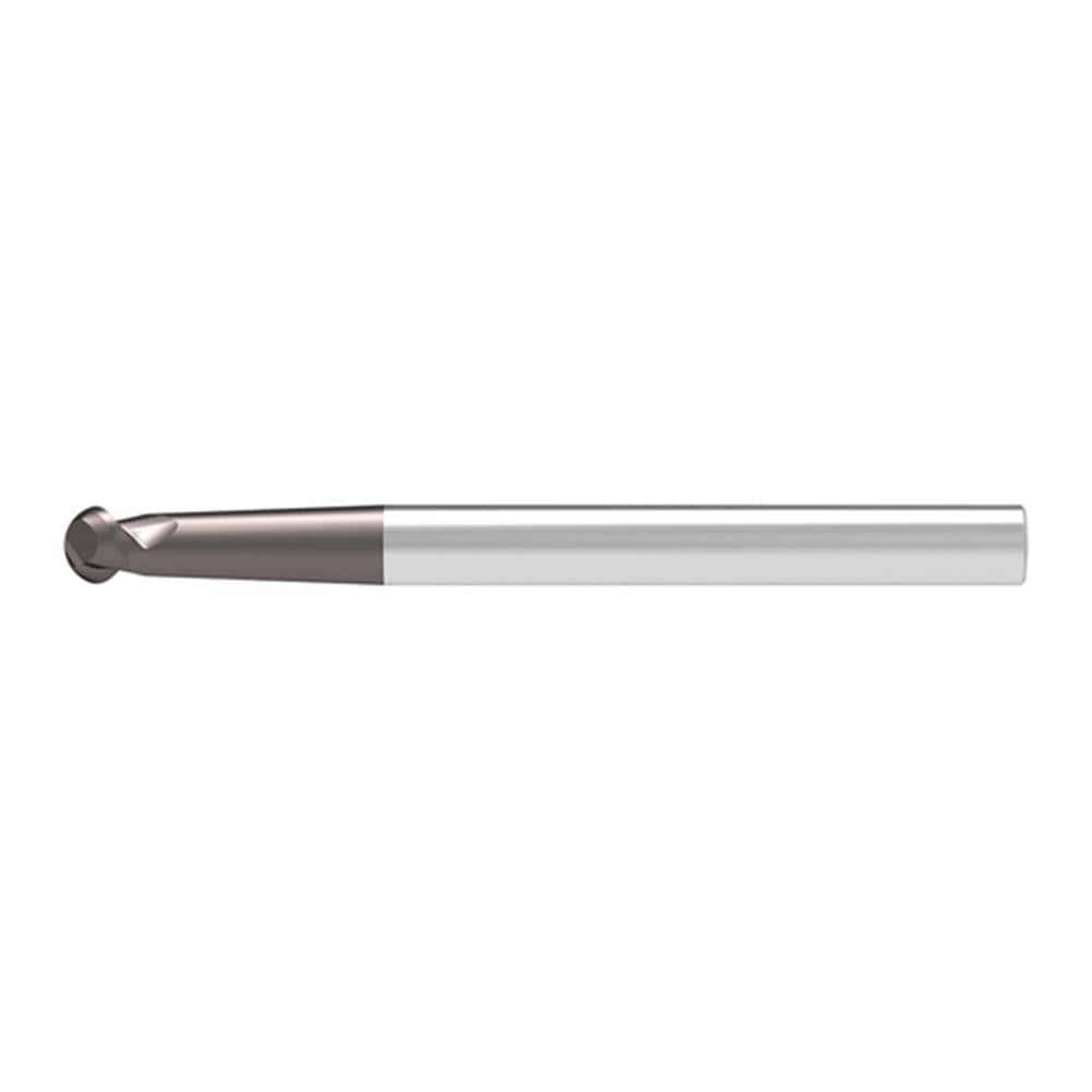 Ball End Mills; Mill Diameter (Decimal Inch): 0.0400 ; Mill Diameter (mm): 1.00 ; Number Of Flutes: 2 ; End Mill Material: Solid Carbide ; Length of Cut (mm): 0.7000 ; Shank Diameter (mm): 6.0000
