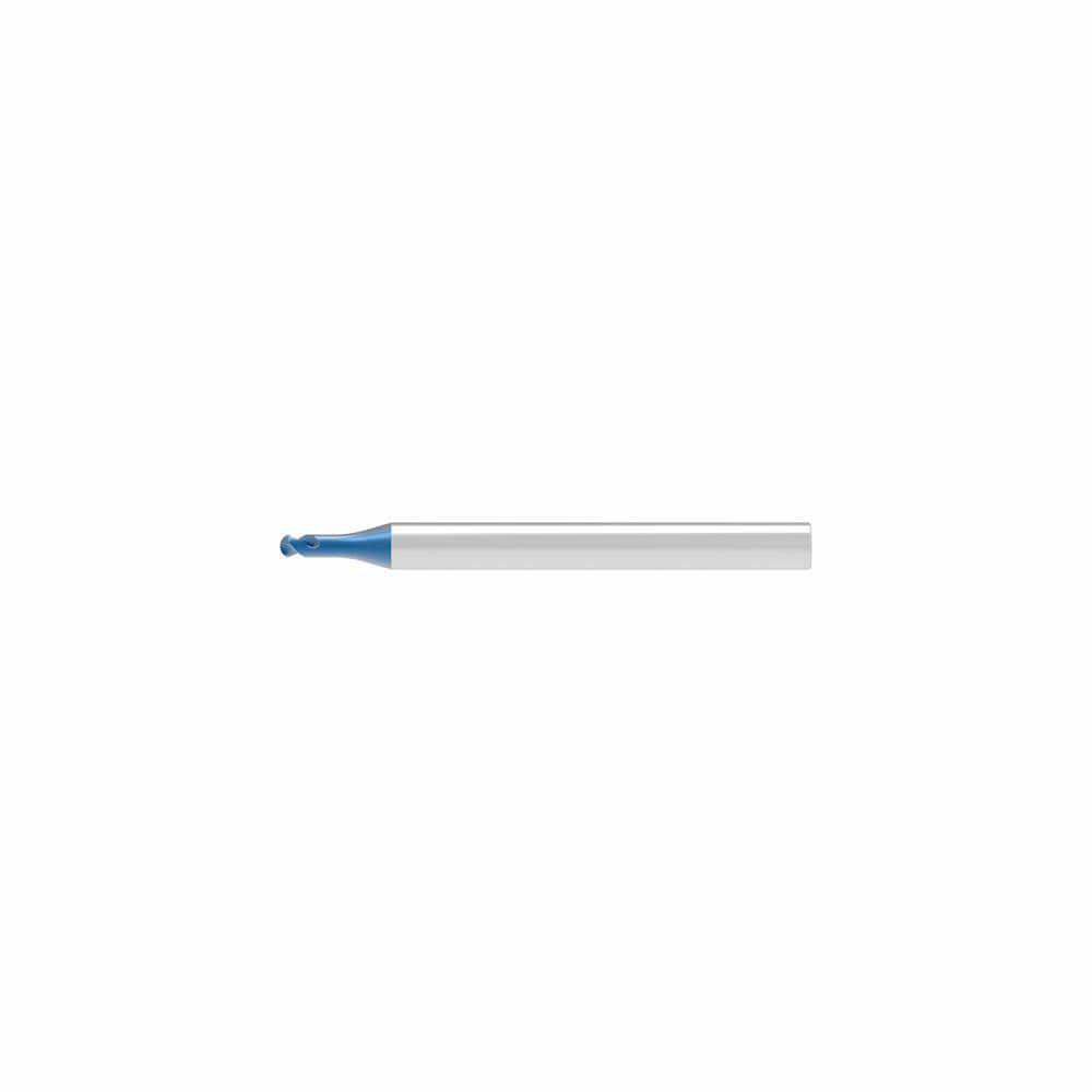 Ball End Mills; Mill Diameter (Decimal Inch): 0.0200 ; Mill Diameter (mm): 0.50 ; Number Of Flutes: 2 ; End Mill Material: Solid Carbide ; Length of Cut (mm): 0.4000 ; Shank Diameter (mm): 4.0000
