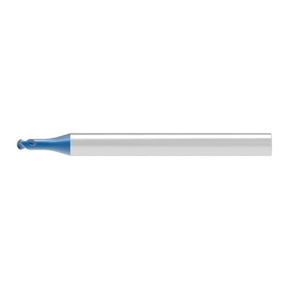 Ball End Mills; Mill Diameter (Decimal Inch): 0.0640 ; Mill Diameter (mm): 1.60 ; Number Of Flutes: 2 ; End Mill Material: Solid Carbide ; Length of Cut (mm): 1.2800 ; Shank Diameter (mm): 4.0000