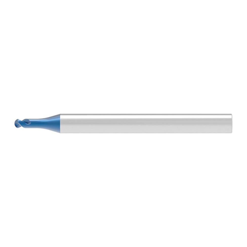 Ball End Mills; Mill Diameter (Decimal Inch): 0.0160 ; Mill Diameter (mm): 0.40 ; Number Of Flutes: 2 ; End Mill Material: Solid Carbide ; Length of Cut (mm): 0.3200 ; Shank Diameter (mm): 4.0000