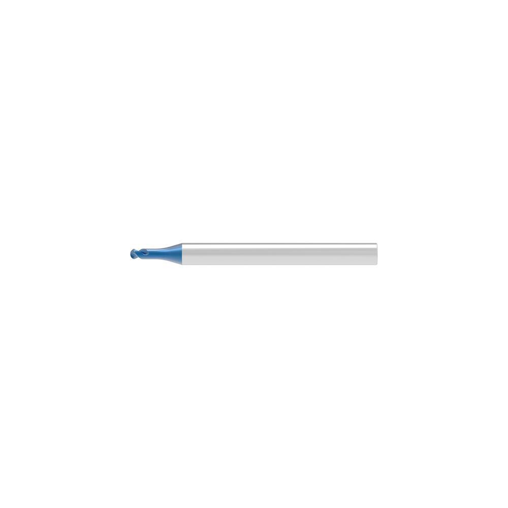 Ball End Mills; Mill Diameter (Decimal Inch): 0.0600 ; Mill Diameter (mm): 1.50 ; Number Of Flutes: 2 ; End Mill Material: Solid Carbide ; Length of Cut (mm): 1.2000 ; Shank Diameter (mm): 4.0000