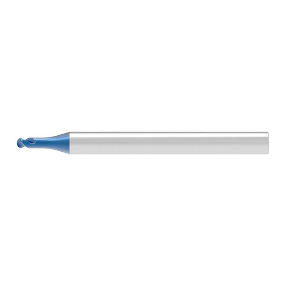 Ball End Mills; Mill Diameter (Decimal Inch): 0.0320 ; Mill Diameter (mm): 0.80 ; Number Of Flutes: 2 ; End Mill Material: Solid Carbide ; Length of Cut (mm): 0.6400 ; Shank Diameter (mm): 4.0000