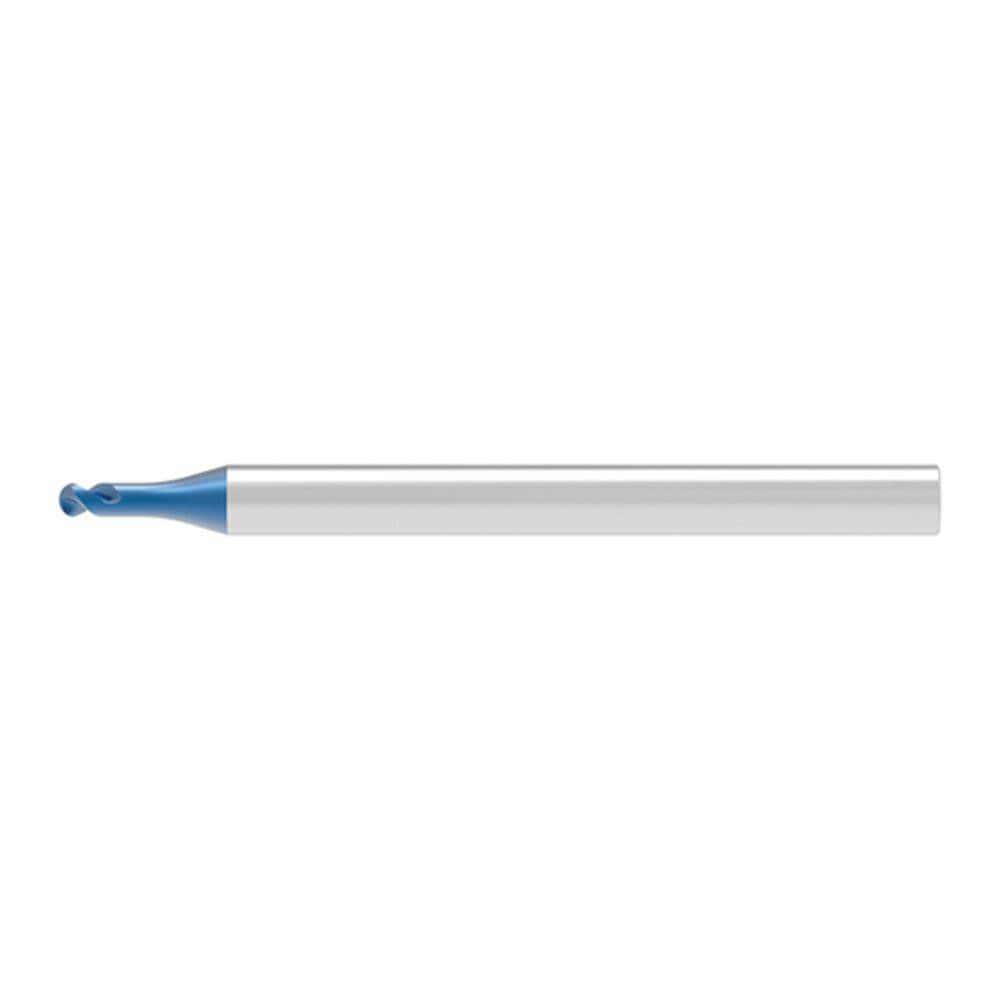 Ball End Mills; Mill Diameter (Decimal Inch): 0.0600 ; Mill Diameter (mm): 1.50 ; Number Of Flutes: 2 ; End Mill Material: Solid Carbide ; Length of Cut (mm): 1.2000 ; Shank Diameter (mm): 4.0000