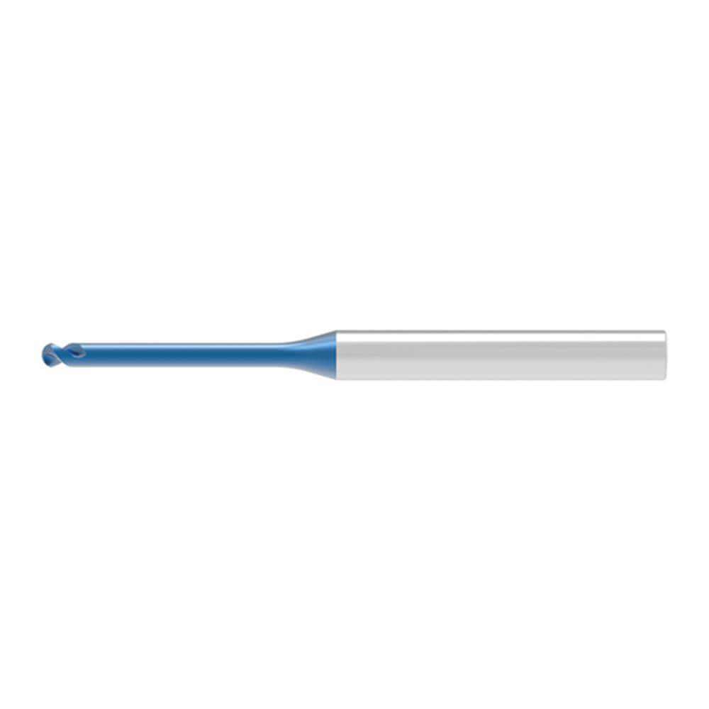 Ball End Mills; Mill Diameter (Decimal Inch): 0.0120 ; Mill Diameter (mm): 0.30 ; Number Of Flutes: 2 ; End Mill Material: Solid Carbide ; Length of Cut (mm): 0.2400 ; Shank Diameter (mm): 4.0000