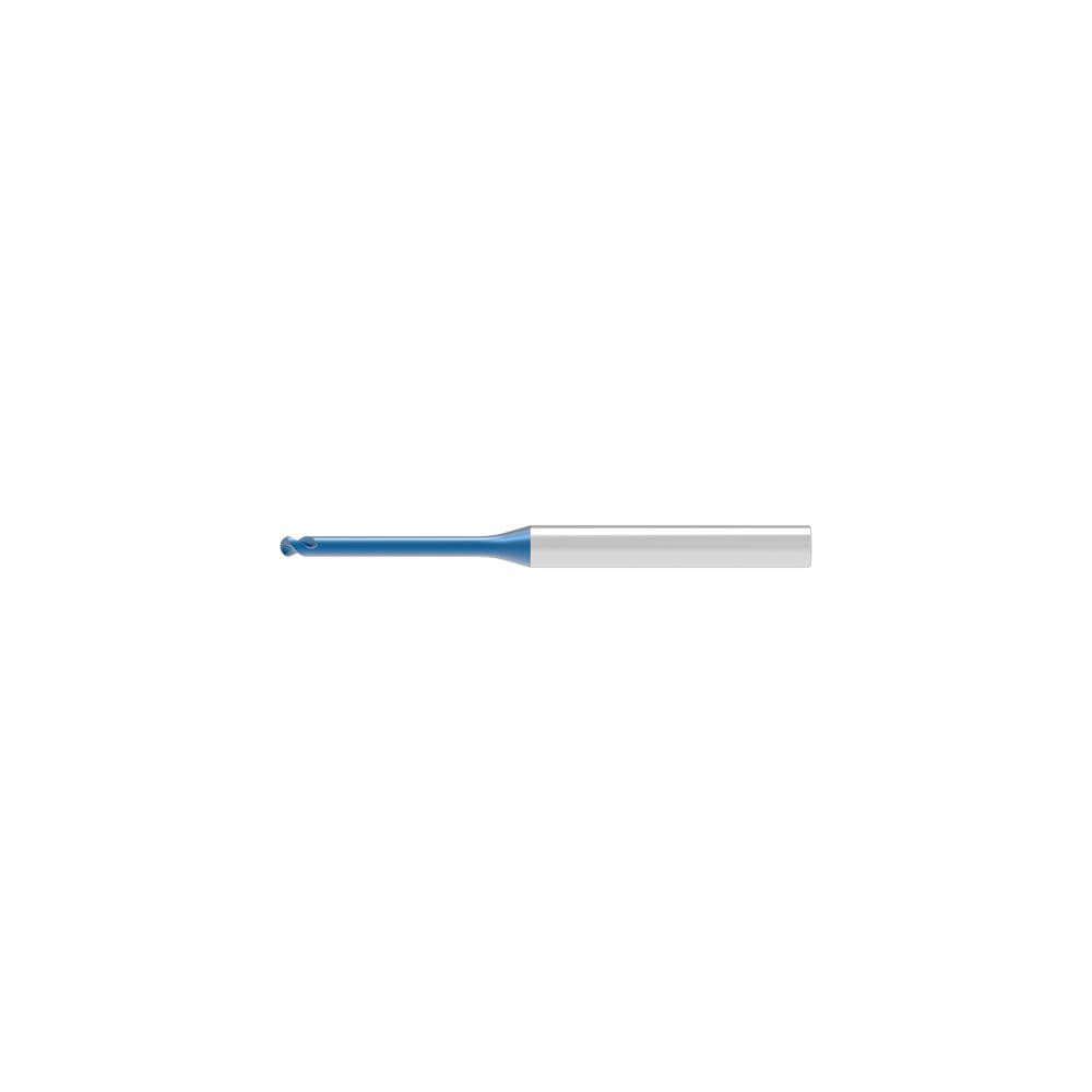 Ball End Mills; Mill Diameter (Decimal Inch): 0.0120 ; Mill Diameter (mm): 0.30 ; Number Of Flutes: 2 ; End Mill Material: Solid Carbide ; Length of Cut (mm): 0.2400 ; Shank Diameter (mm): 4.0000