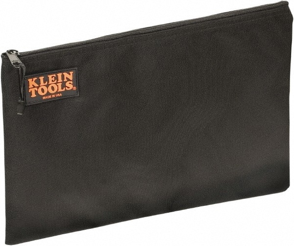 Zippered Pouch: 1 Pocket, Black
