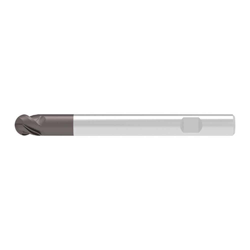 Ball End Mills; Mill Diameter (Decimal Inch): 0.2400 ; Mill Diameter (mm): 6.00 ; Number Of Flutes: 4 ; End Mill Material: Solid Carbide ; Length of Cut (mm): 10.0000 ; Shank Diameter (mm): 6.0000