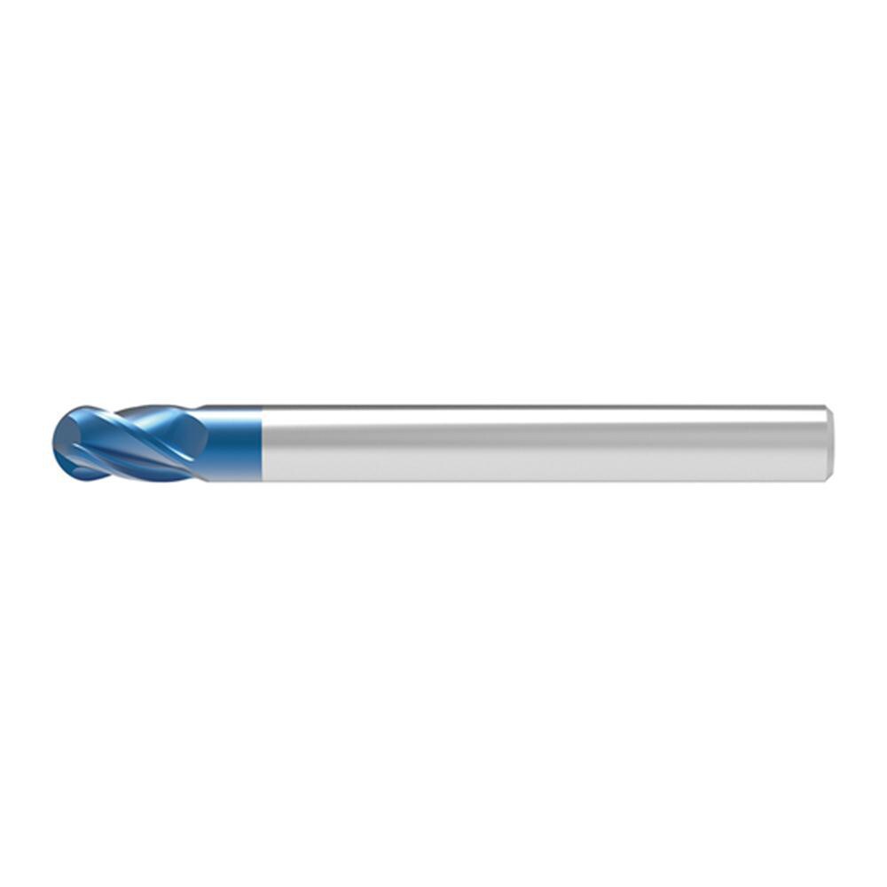 Ball End Mills; Mill Diameter (Decimal Inch): 0.0800 ; Mill Diameter (mm): 2.00 ; Number Of Flutes: 4 ; End Mill Material: Solid Carbide ; Length of Cut (mm): 4.0000 ; Shank Diameter (mm): 3.0000