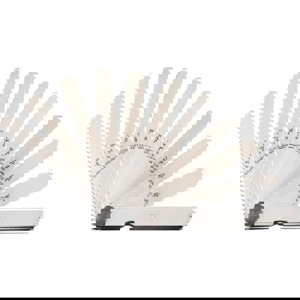 13 Piece, 0.04 to 5mm Parallel Feeler Gage Set
