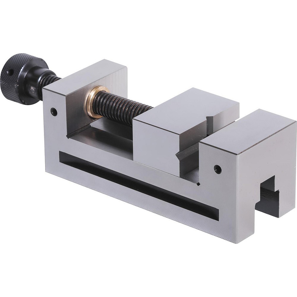 Toolmakers' Vises; Jaw Width (Decimal Inch): 1.90 ; Jaw Opening Capacity (Decimal Inch): 2.4800 ; Jaw Height (Decimal Inch): 2.0000 ; Jaw Shape: V-Groove ; Material: Hardened Steel ; Parallelism (Decimal Inch): 0.0004