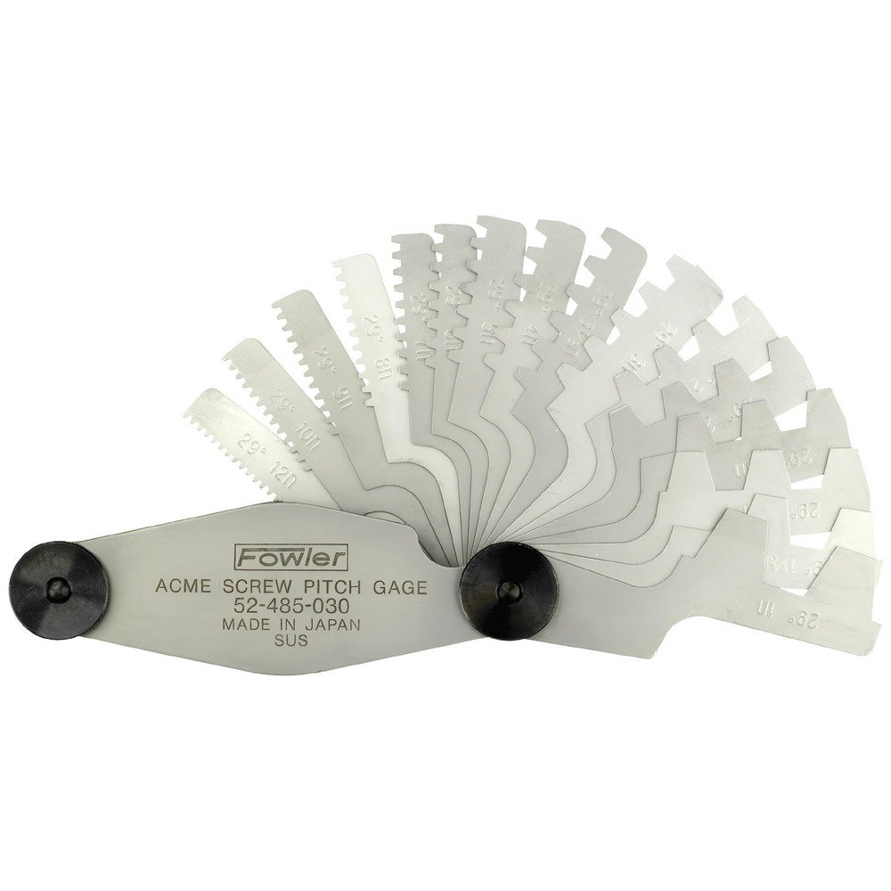 Screw Pitch Gages; Material: Stainless Steel ; For Thread Type: Acme ; UNSPSC Code: 41111607