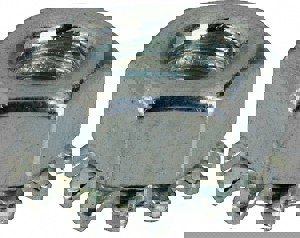 M3x0.5, Zinc Plated, Steel K-Lock Hex Nut with External Tooth Lock Washer