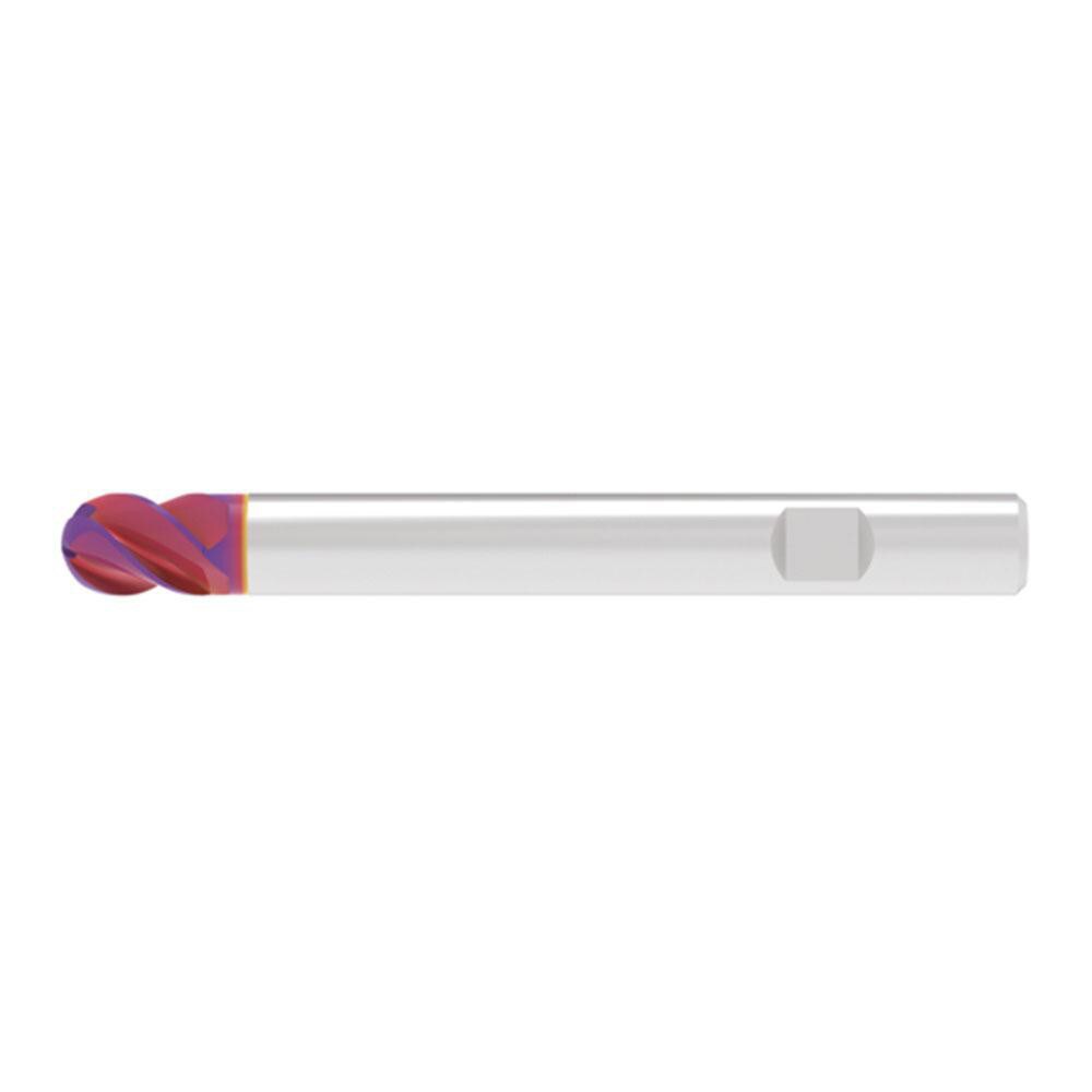 Ball End Mills; Mill Diameter (Decimal Inch): 0.2400 ; Mill Diameter (mm): 6.00 ; Number Of Flutes: 4 ; End Mill Material: Solid Carbide ; Length of Cut (mm): 10.0000 ; Shank Diameter (mm): 6.0000