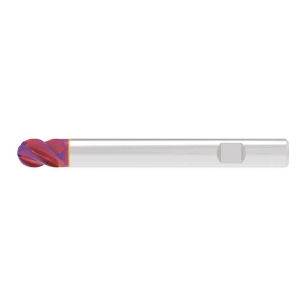 Ball End Mills; Mill Diameter (Decimal Inch): 0.3200 ; Mill Diameter (mm): 8.00 ; Number Of Flutes: 4 ; End Mill Material: Solid Carbide ; Length of Cut (mm): 12.0000 ; Shank Diameter (mm): 8.0000