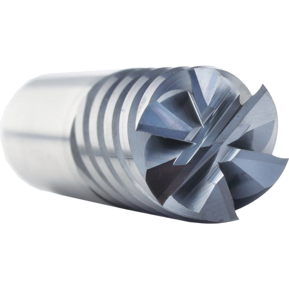 Square End Mill: 3/8'' Dia, 9/16'' LOC, 3/8'' Shank Dia, 2'' OAL, 6 Flutes, Solid Carbide