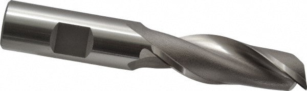 Square End Mill: 3/4'' Dia, 2-1/4'' LOC, 3/4'' Shank Dia, 4-1/2'' OAL, 2 Flutes, Cobalt