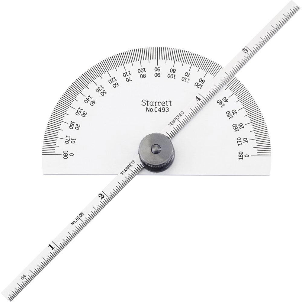0 to 6 Inch Rule Measurement Range, 0 to 180&deg; Angle Measurement Range, Half Round Head Protractor and Depth Gage