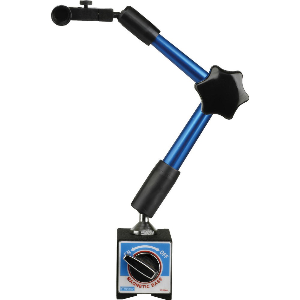 Indicator Transfer & Comparator Gage Stands; Arm Style: Articulated ; Stand Type: Dial Indicator ; Material: Steel ; Base Shape: Rectangle ; Fine Adjustment: Yes ; Includes Anvil: No