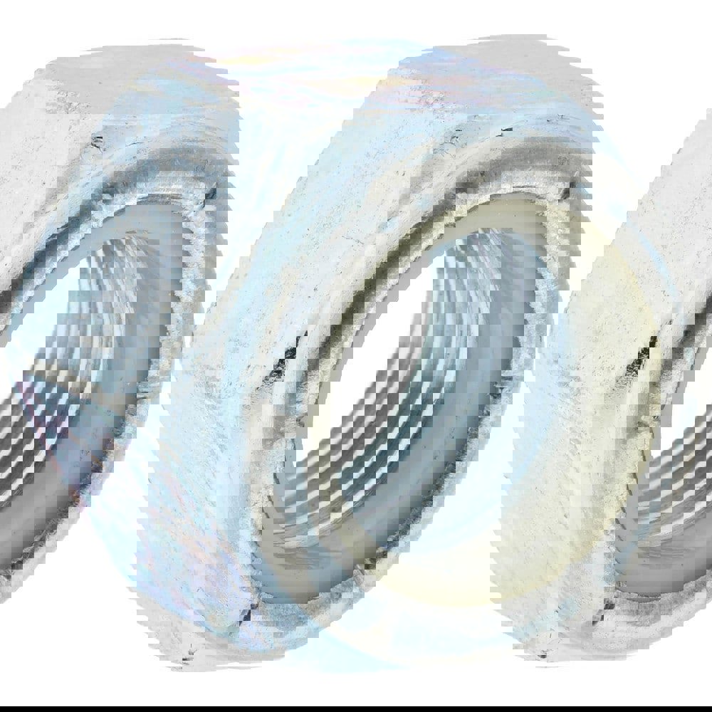 Hex Lock Nut: Insert, Nylon Insert, 3/4-10, Grade 5 Steel, Zinc Trivalent Chromate Finish