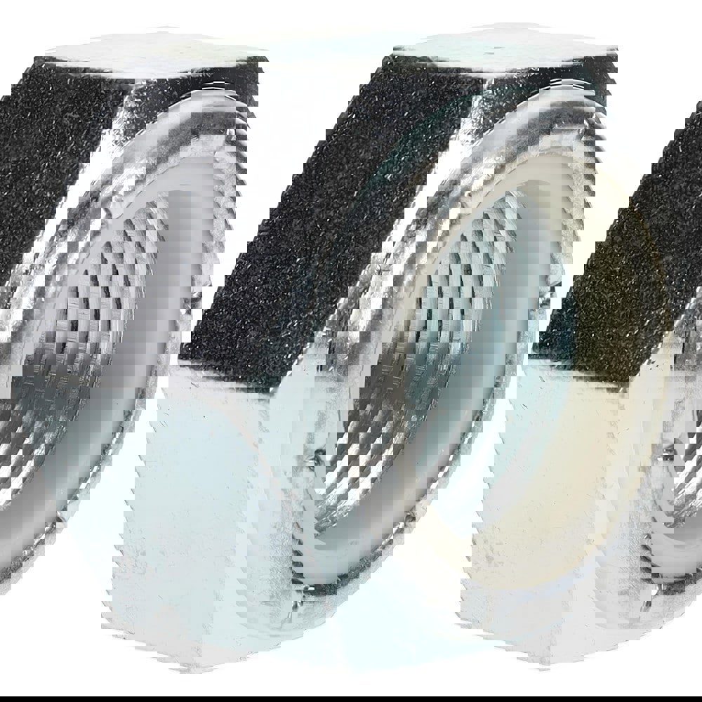 Hex Lock Nut: Insert, Nylon Insert, 1-1/2-6, Grade 2 Steel, Zinc Finish