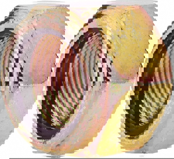 Hex Lock Nut: Insert, Nylon Insert, 1-14, Grade 8 Steel, Yellow Zinc Dichromate Finish