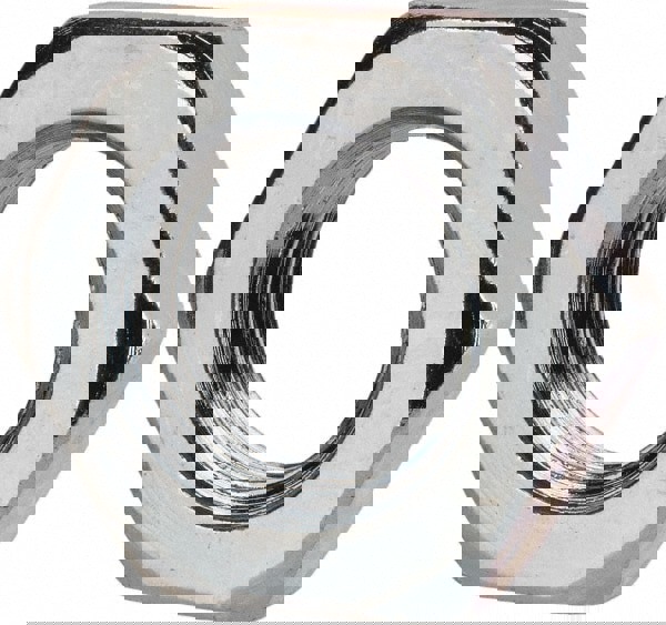Jam Nut: M20x2.5, Grade 2H Steel, Zinc Finish
