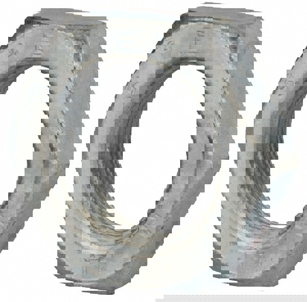 Jam Nut: M22x2.5, Grade 2H Steel, Zinc Finish