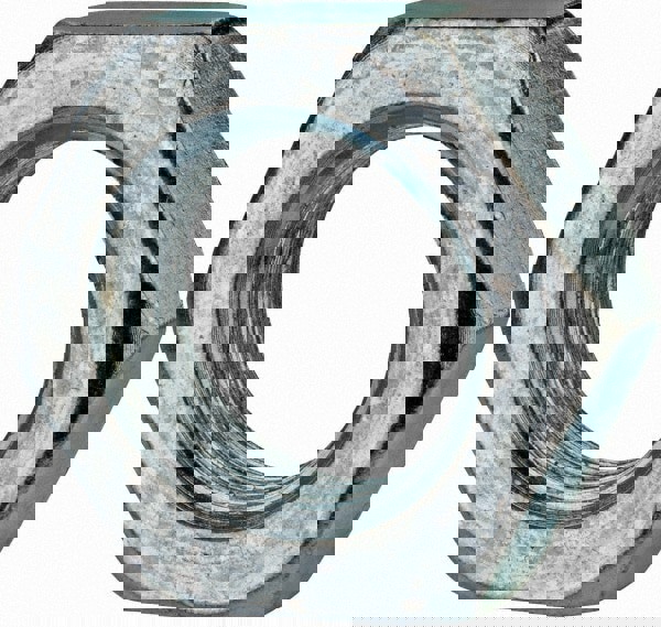 Jam Nut: M24x3, Grade 2H Steel, Zinc Finish