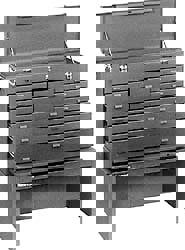 11 Drawer, 2 Piece, Brown Steel Machinist's Combo