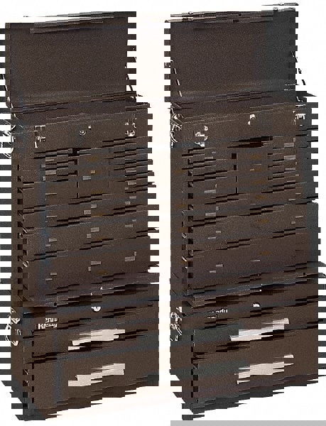 13 Drawer, 2 Piece, Brown Steel Machinist's Combo