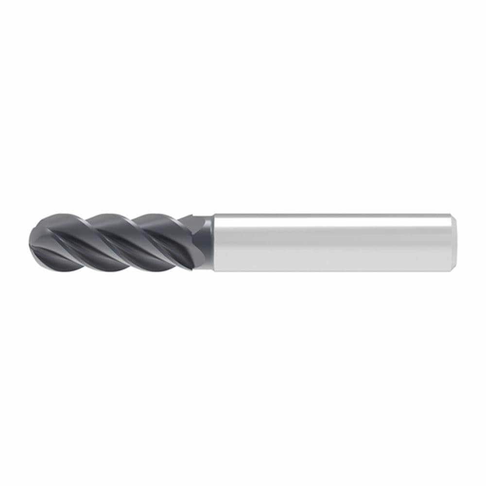 Ball End Mills; Mill Diameter (Decimal Inch): 0.2400 ; Mill Diameter (mm): 6.00 ; Number Of Flutes: 4 ; End Mill Material: Solid Carbide ; Length of Cut (mm): 13.0000 ; Shank Diameter (mm): 6.0000