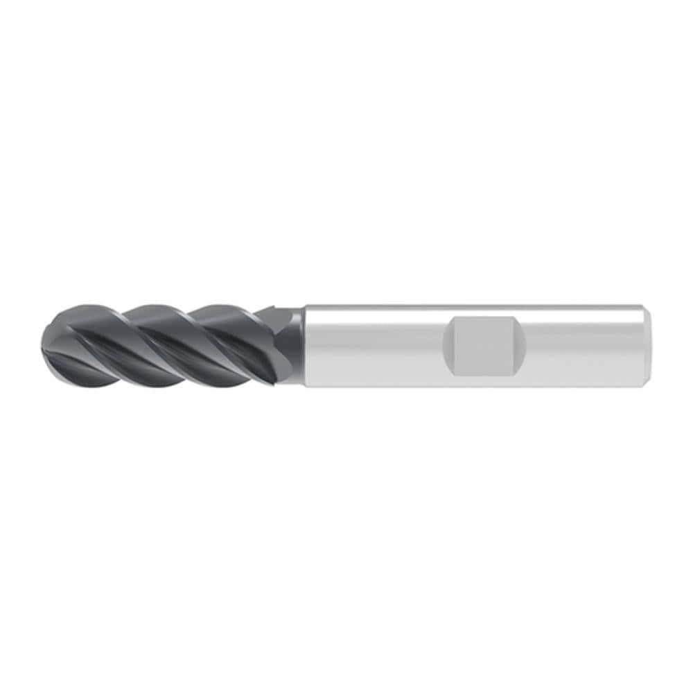 Ball End Mills; Mill Diameter (Decimal Inch): 0.2400 ; Mill Diameter (mm): 6.00 ; Number Of Flutes: 4 ; End Mill Material: Solid Carbide ; Length of Cut (mm): 13.0000 ; Shank Diameter (mm): 6.0000