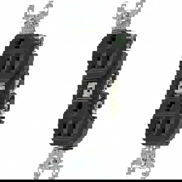 Straight Blade Duplex Receptacle: NEMA 5-15R, 15 Amps, Grounded