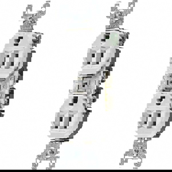 Straight Blade Duplex Receptacle: NEMA 5-15R, 15 Amps, Grounded