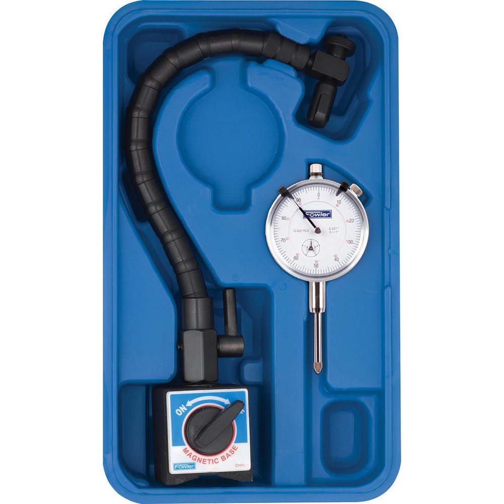 Indicator & Base Kits; Indicator Type: Dial ; Bearing Type: Plain ; Accuracy (Decimal Inch): +/-.001 ; Base Style: Magnetic ; Minimum Measurement (Decimal Inch): 0.0010 ; Maximum Measurement (Decimal Inch): 1.0000