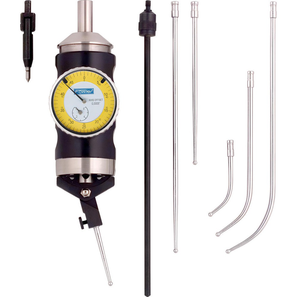 Test Indicator Kits; Indicator Style: Vertical ; Minimum Measurement (Decimal Inch): 0 ; Maximum Measurement (mm): 6.00 ; Accuracy (mm): 0.005 ; Ball Diameter (mm): 3.0 ; Dial Diameter (mm): 42.50