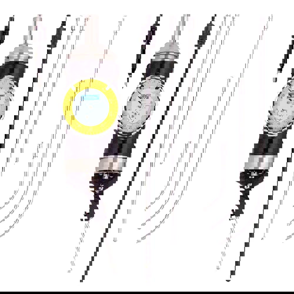 Test Indicator Kit: 9 Pc, 0-5-0 Dial Reading