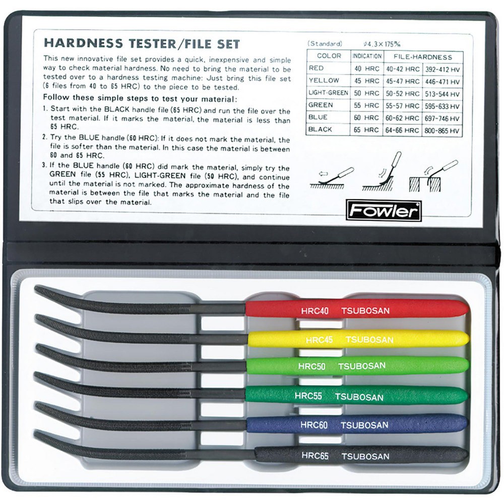 Hardness Tester Accessories; Type: Handle ; Scale Type: Rockwell C ; Overall Height: .157in ; Overall Length: 7.00 ; Overall Diameter: .157 in ; Number Of Pieces: 6