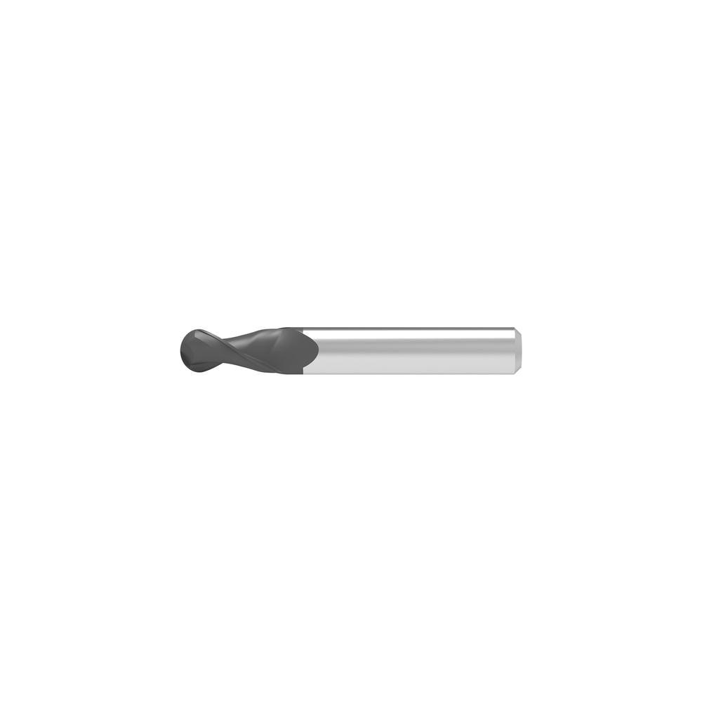 Ball End Mills; Mill Diameter (Decimal Inch): 0.0200 ; Mill Diameter (mm): 0.50 ; Number Of Flutes: 2 ; End Mill Material: Solid Carbide ; Length of Cut (mm): 1.5000 ; Shank Diameter (mm): 3.0000