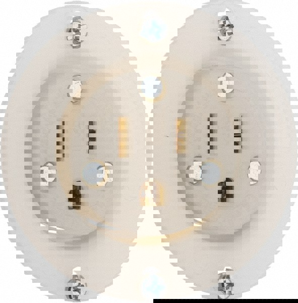 Straight Blade Single Receptacle: NEMA 5-15R, 15 Amps, Self-Grounding