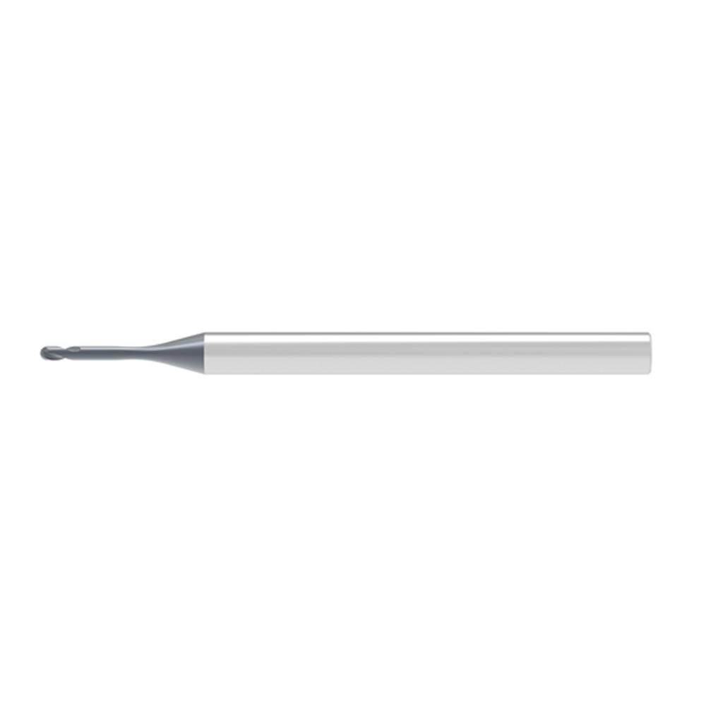 Ball End Mills; Mill Diameter (Decimal Inch): 0.0080 ; Mill Diameter (mm): 0.20 ; Number Of Flutes: 2 ; End Mill Material: Solid Carbide ; Length of Cut (mm): 0.1200 ; Shank Diameter (mm): 3.0000