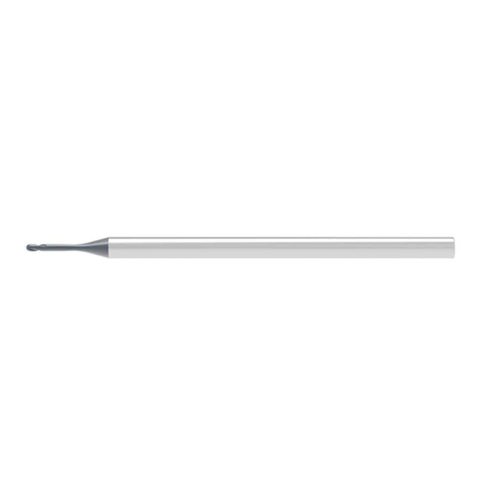 Ball End Mills; Mill Diameter (Decimal Inch): 0.0080 ; Mill Diameter (mm): 0.20 ; Number Of Flutes: 2 ; End Mill Material: Solid Carbide ; Length of Cut (mm): 0.1200 ; Shank Diameter (mm): 3.0000