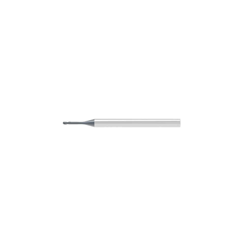 Ball End Mills; Mill Diameter (Decimal Inch): 0.0200 ; Mill Diameter (mm): 0.50 ; Number Of Flutes: 2 ; End Mill Material: Solid Carbide ; Length of Cut (mm): 0.5000 ; Shank Diameter (mm): 3.0000
