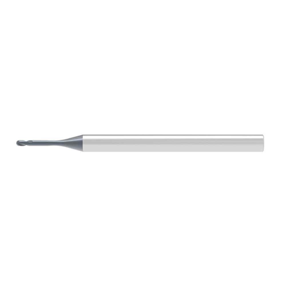 Ball End Mills; Mill Diameter (Decimal Inch): 0.0320 ; Mill Diameter (mm): 0.80 ; Number Of Flutes: 2 ; End Mill Material: Solid Carbide ; Length of Cut (mm): 0.8000 ; Shank Diameter (mm): 3.0000