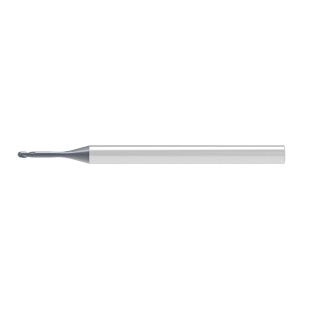Ball End Mills; Mill Diameter (Decimal Inch): 0.0640 ; Mill Diameter (mm): 1.60 ; Number Of Flutes: 2 ; End Mill Material: Solid Carbide ; Length of Cut (mm): 1.6000 ; Shank Diameter (mm): 4.0000