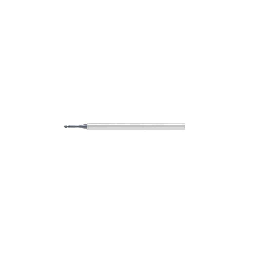 Ball End Mills; Mill Diameter (Decimal Inch): 0.0800 ; Mill Diameter (mm): 2.00 ; Number Of Flutes: 2 ; End Mill Material: Solid Carbide ; Length of Cut (mm): 2.0000 ; Shank Diameter (mm): 6.0000