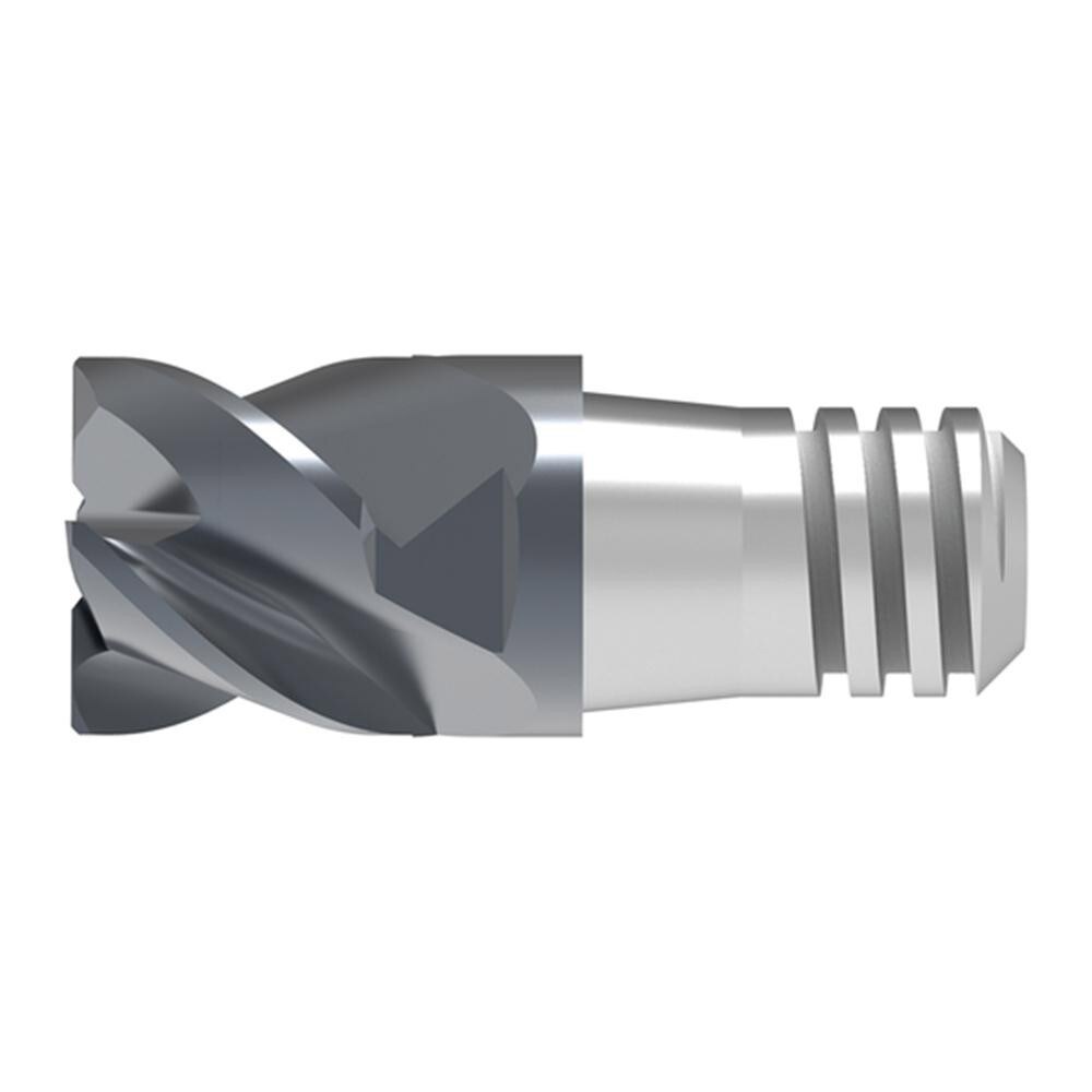 Corner Radius & Corner Chamfer End Mill Heads; Mill Diameter (mm): 10.00 ; Chamfer Width (mm): 0.200 ; Chamfer Angle: 45.000 ; Length of Cut (mm): 7.5000 ; Number Of Flutes: 4 ; Overall Length (mm): 26.9000