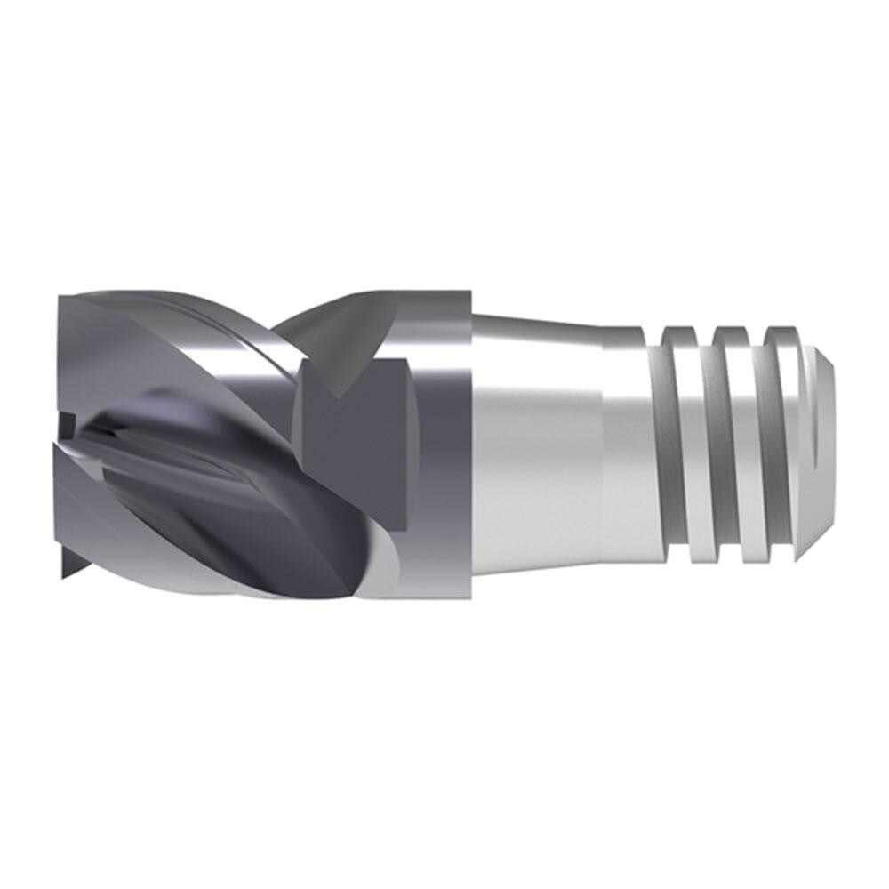Corner Radius & Corner Chamfer End Mill Heads; Mill Diameter (mm): 8.00 ; Chamfer Width (mm): 0.160 ; Chamfer Angle: 45.000 ; Length of Cut (mm): 6.0000 ; Number Of Flutes: 3 ; Overall Length (mm): 20.4000