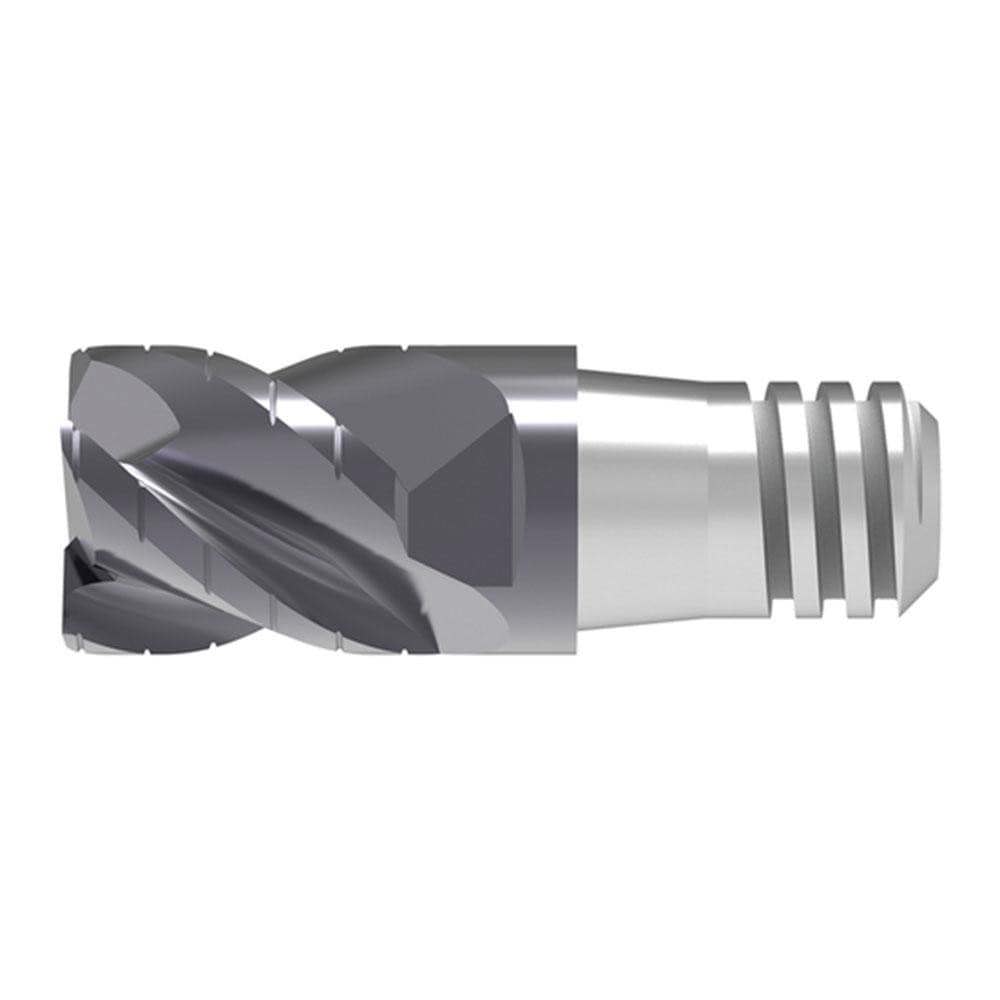 Corner Radius & Corner Chamfer End Mill Heads; Mill Diameter (mm): 8.00 ; Chamfer Width (mm): 0.160 ; Chamfer Angle: 45.000 ; Length of Cut (mm): 10.0000 ; Number Of Flutes: 4 ; Overall Length (mm): 24.4000